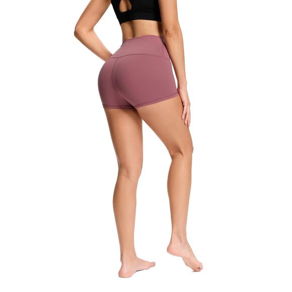 2"/7" High Waist Yoga Shorts Tummy Control Wrkout Running Biker Volleyball Short - Picture 3 of 6